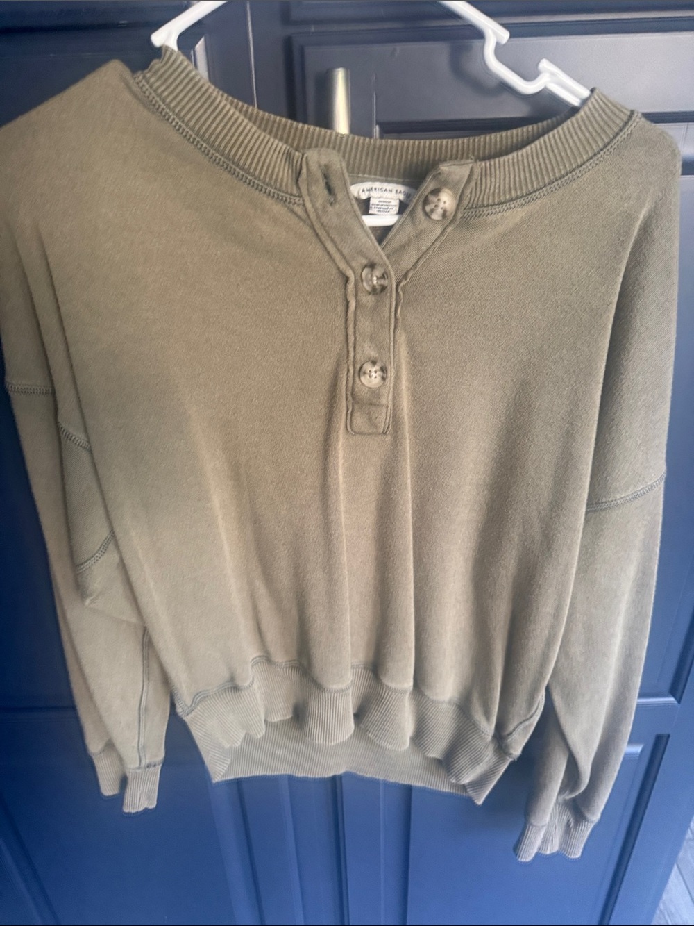 Vintage American Eagle Henley sweatshirt Medium